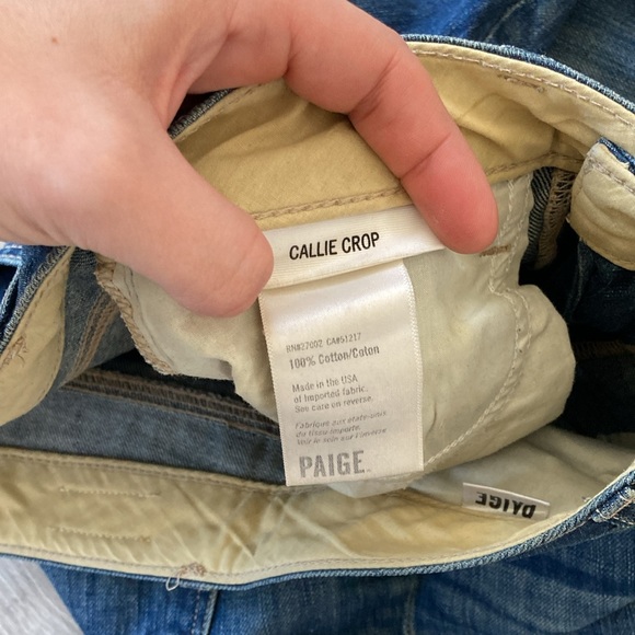 Paige denim Callie Crop distressed size 25 - Picture 3 of 4